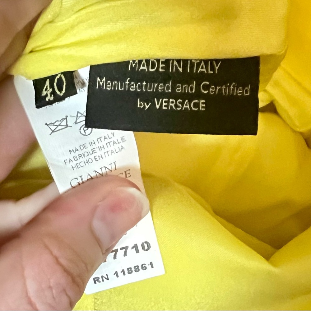 Gianni Versace Vintage Yellow Cocktail Dress - Picture 10 of 11